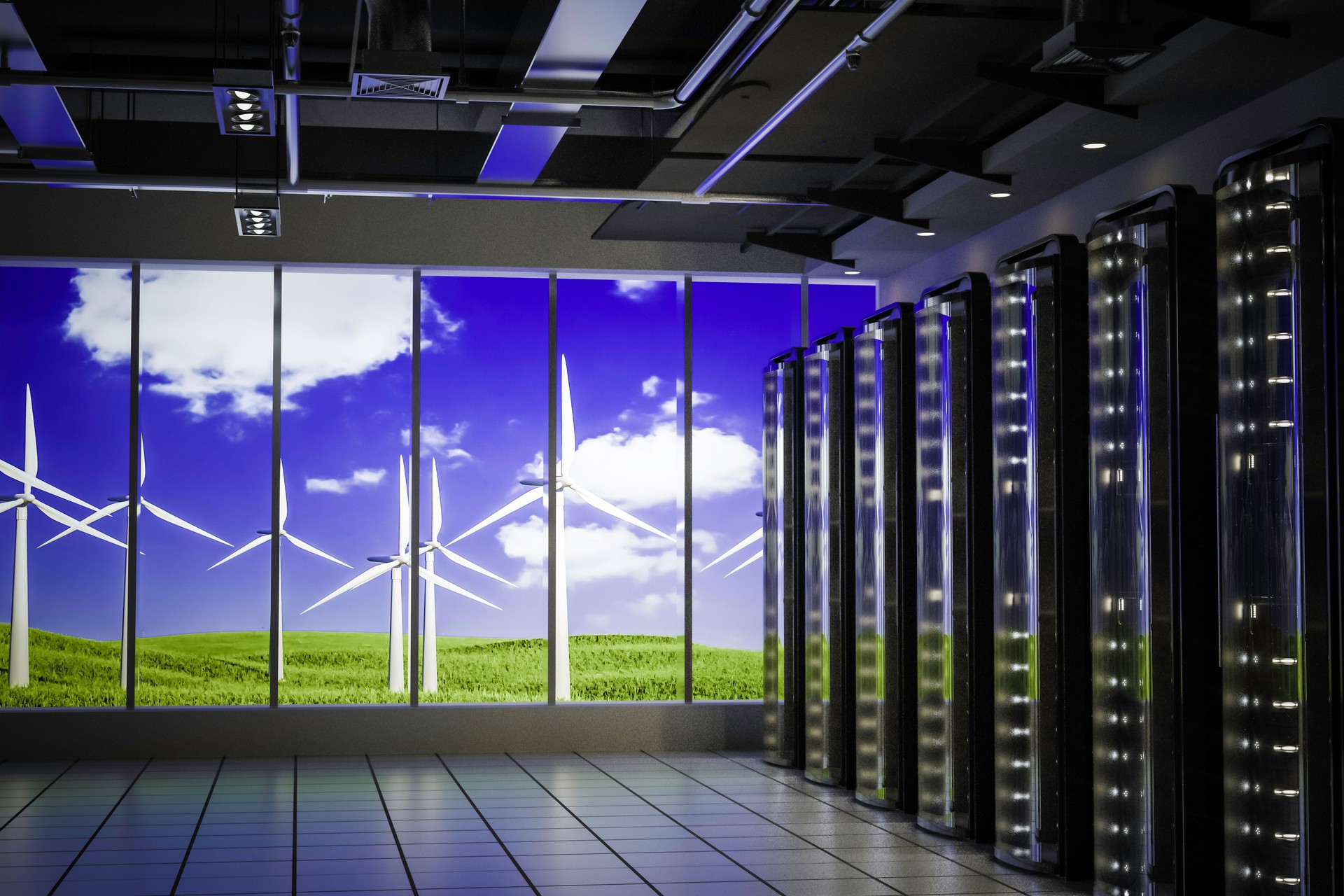 Data center use clean energy